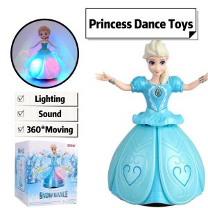 Princess Dancing Toy Dance Robot Toys Girl Frozen let it go dancing With Light Music & Bump & Go Movement