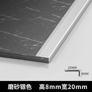 HTK 648 Aluminum Alloy Edge Strip Narrow Edge Strip for Wood Flooring Tile Edging Corner 7 Words L Decorative Molding Strips