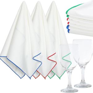 3PCS Wine Glass Cleaning Cloth Microfiber Water-Absorbent Household Rag Glass Glass Polishing No Watermark Wiping Cloth Multifunctional Glasses Camera Screen Cleaning Cloth