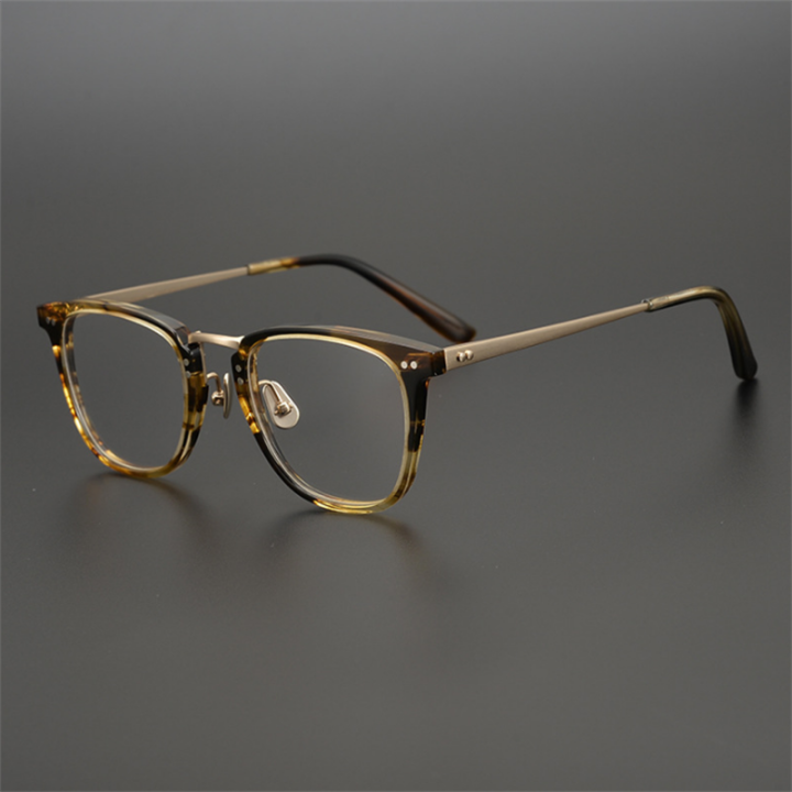 Pure Titanium Japanese Handmade Eyeglasses Frame Women Retro Full Rim ...