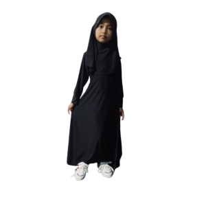 Gamis Jersey Anak Perempuan Polos Nyaman untuk Usia 1-13 Tahun - Bahan Adem Keringat