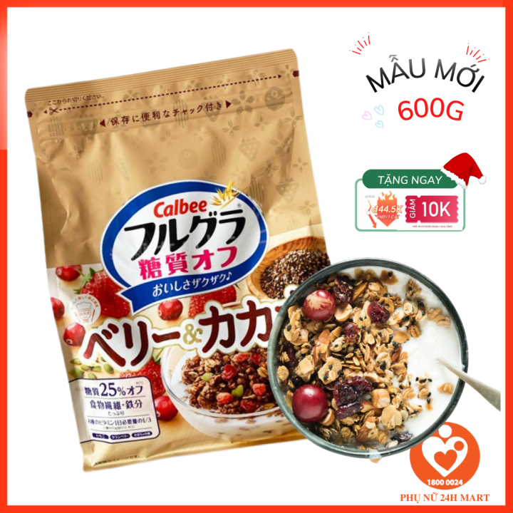 Ngũ Cốc Dinh Dưỡng Sấy Khô Calbee Cacao & Berry 600gr Giảm Cân Ăn Kiêng ...