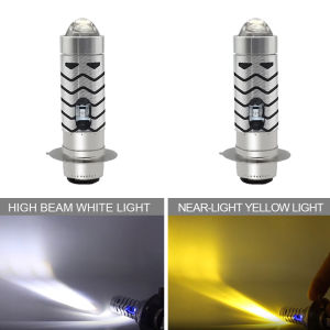 Đèn Xe Máy P15D H6 H4 Bóng đèn pha xe máy 12V 10W Trắng Vàng cao thấp Đèn chùm 8000LM Bóng Đèn cho Wave Dream Vision Vario SH Exciter Airblade Sirius