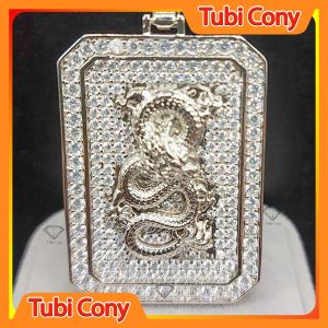 Mặt dây chuyền rồng mạ bạch kim tinh xảo từng chi tiết M1305-209-UA - Mang đi chơi đi tiệc rất đẹp