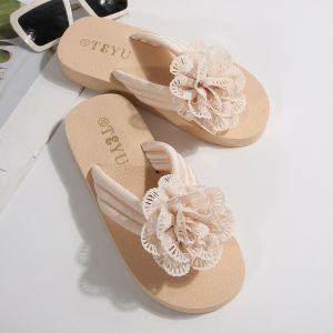 [Free Shipping] WomenS Flat Sandals 2026 Summer New Collection Floral Pattern Wide Toe Design Plus-Size Beach Sandals In Stock