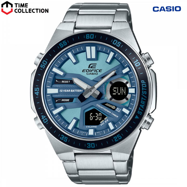 Casio Edifice EFV-C110D-2B Digital Analog Stainless Steel Strap