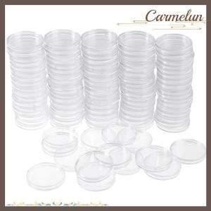 [Carmelun] 100pcs 27mm xu chủ viên nang lưu trữ trường hợp hiển thị hộp tròn hiển thị trường hợp