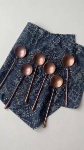304 Stainless Steel Retro Spoon Set Old Style Dinner Spoon Main Spoon Soup Spoon For Meals 6 Pieces.