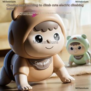 [COD] Millennium 1 Piece Toddler Learn To Climb Educational Moving Toy Electric Baby Doll Crawling Toys With Sound For 0-12 Months Gift
