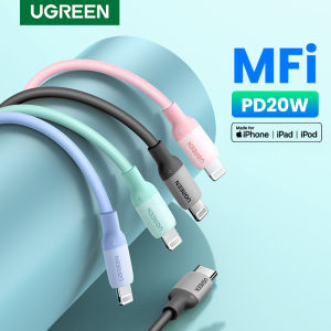 [Chứng nhận MFi] UGREEN 1m Cáp USB C to Lightning Cáp iPhone 14 Plus/iPhone 14 Pro Max Lightning PD 20W Cáp Lightning USB C Siêu mềm cho iPhone 14 Plus/iPhone 14 Pro Max / 12/11 / X / 8 iPad (2021) AirPods MacBook