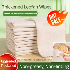 Luffa Fiber Scouring Pad/Oil-Resistant Dry Wet Use Sponge Cloth/High Absorbency For Dishes Kitchen Cleaning/Home Utensils Dishwash Towel