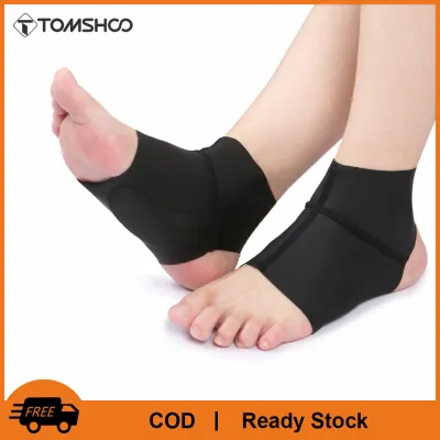 TOMSHOO 1 Pair Compression Arch Support Brace with Gel Ankle Protector Compression Flat Foot Socks with Gel Inserts Insole Cushion for Ankle Arch Pain Relief