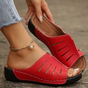 SHUNAICHI Cross-border new large-size wedge slippers womens thick-bottomed womens sandals casual and lightweight 36-43