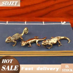 SDJZT Gecko Hình Trang Trí Nội Thất Nhỏ Đồ Trang Trí Đồng Cổ Động Vật Bức Tượng Nhỏ Trà Pet Bàn Trang Trí Nội Thất Phụ Kiện Trang Trí Nội Thất