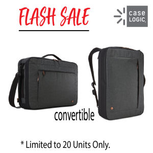 [FLASH SALE]CASE LOGIC ERA HYBRID CONVERTIBLE 15.6" LAPTOP BRIEFCASE TO BACKPACK  |  ERACV116