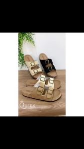 LALA Ladies Sandal Two Strap Flip Flops Adjustable Soft Sole Slides Slippers For Women