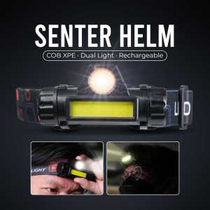 RAJA Topeng Helm Las Otomatis plus senter headlamp Auto Darkening Solar Welding Helmet Mask with LED