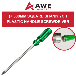 YCH (+) Screwdriver 300mm Square Shank Plastic Handle Phillips Screwdriver Hand Tool