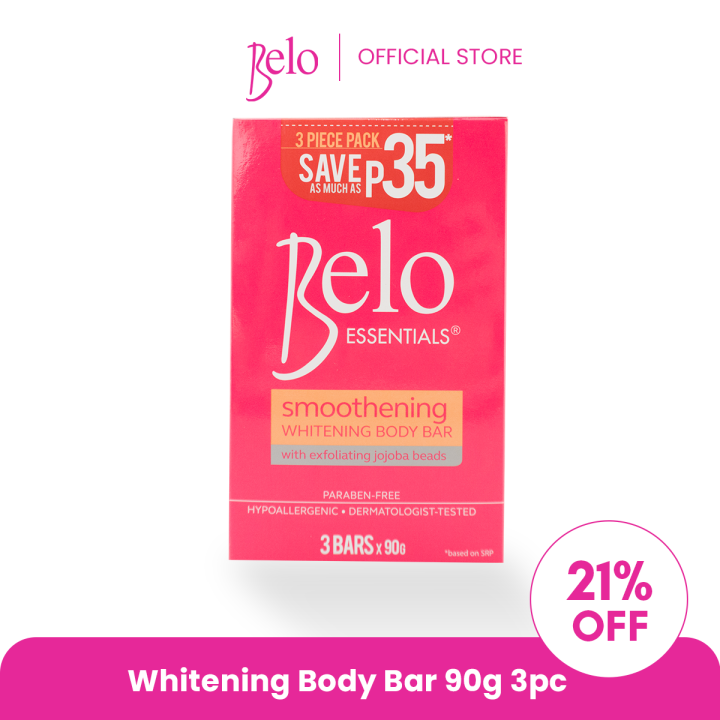 3-PC Belo Essentials Smoothening Whitening Body Bar 90g