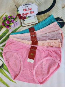 Combo 10 Quần Lót Nữ Thun Lạnh Họa Tiết Gấm Hoa Chất Vải Mềm Mịn Mát Co Giãn Tốt Size 45-58 Kg [2506] - Đồ Lót Quỳnh Nhi