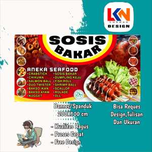 Spanduk Banner sosis Bakar custom model c