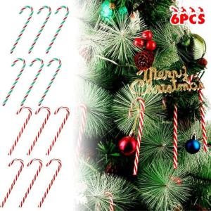 CMIEWN5 Creative Plastic Hanging Pendant New Year Gifts Toy Christmas Supplies Candy Cane Home Decor Xmas Tree Ornaments