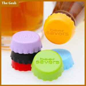 [The Gesh] 6pcs Reusable Silicone Bottle Caps Beer Cover Soda Cola Lid Wine Saver Stopper