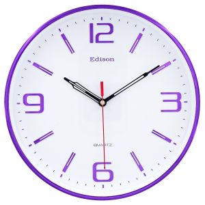 Jam Dinding Edison EDW 290 T28 MTL Metallic Timbul Diameter 290mm 29cm