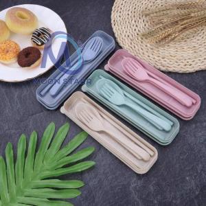 ชุดช้อนส้อม ช้อนส้อม ช้อน ส้อม ตะเกียบ พลาสติก ผลิตจากฟางข้าว ชุดช้อนส้อมตะเกียบ เครื่องใช้ในบ้าน MS99