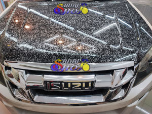 สติ๊กเกอร์เคฟล่าลายหินอ่อน Forged Carbon สำหรับตกแต่งรถยนต์/มอเตอร์ไซค์/โต๊ะทำงาน สีดำ