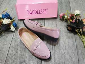 Chunky-Heel Loafers for Women Korean Style Low Block Heel Shoes Black School Shoes