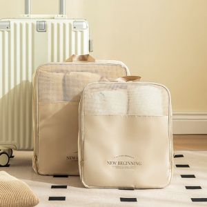 LETOY Large Capacity Travel Clothing Storage Bag Dustproof Waterproof Clothes Compression Storage Bag Luggage Organizer Space Saving Underwear Storage Bag for Home
