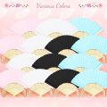 50 Packs White Paper Fans Paper Hand Fan Bamboo Folding Fan Handheld Fan Paper Folded Fan Paper Fan for Wedding Party and Home Decoration. 