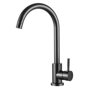 [VCR006] Vòi chậu rửa ( 2 đường nước nóng- lạnh ) Chất liệu inox  chắc chắn  tốt  nặng. Ống tròn to cong .