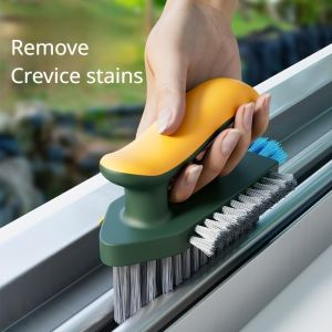 Versatile Triangular Cleaning Brush - No Dead Corner Ideal for Bathroom Kitchen and Outdoor Use - Durable Plastic Multi-Surface Scrubber