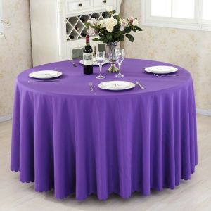 SG Specool® Solid-color Simple Round Tablecloth 160-300cm Dining Table Cover for Wedding Hotel Party