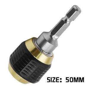Adaptor Mata Bor Quick Change 50mm 60mm 150mm Drill Chuck Tanpa Kunci 6.3mm Adapter Hex Shank Bit Socket