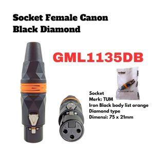 Socket Female Canon Black Diamond XLR TUM GML1135DB