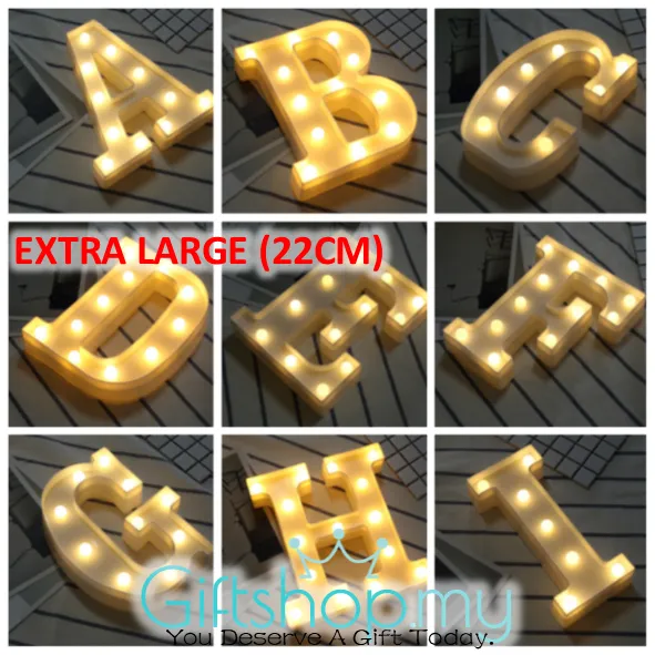 [FREE BATTERY + READY STOCK ] EXTRA LARGE 22CM Alphabet A-I English ...