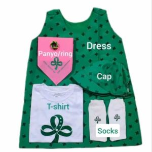 TWINKLER 5-in - 1 SET FOR SCOUTING UNIFORM FOR KINDER /PREP SCHOOL UNIFORM COTTON REPELLANT IN FABRIC