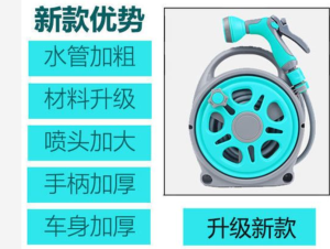 {SG Local Store}16m Mini Car Garden Water Hose Reel Spray Gun Set for Gardening/Balcony/HDB MSCP Car/Bike/Van Wash Cleaning{Fast Delivery}