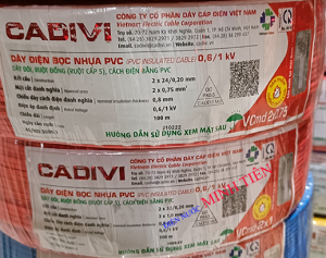 (Bán lẻ 5 mét) Dây điện đôi Cadivi dây cáp điện đôi Cadivi 2x16 (2x0.5) 2x24 (2x0.75) 2x32 (2x1) 2x30 (2x1.5) 2x50 (2x2.5) lõi đồng bọc nhựa PVC