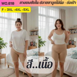 กางเกงในผู้หญิงไซส์ใหญ่ ต่อเป้า ขอบขาลูกไม้ กันโป๊ กันขาเบียด สไตล์สบาย ผ้าคุณภาพดี F-5XL