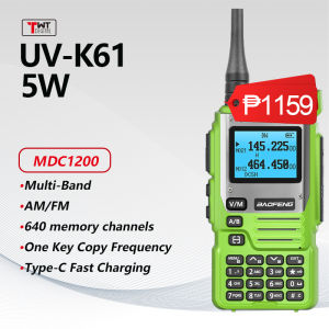 Baofeng UV-K61 Walkie Talkie Multi Band 2500mAh Battery Type-C Fast Charging AM FM DTMF Wireless Copy Frequency Long Range Two Way Radio COD Green