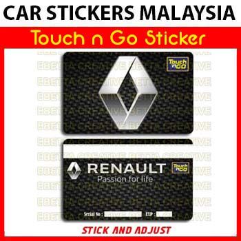 Renault Exclusive Look Touch n Go Sticker Front & Back CSM | Lazada