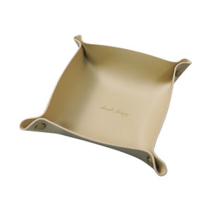 Desktop Storage Tray Leather Key Plate Home Decoration Dice Tray key Wallet Coins PU leather folding Storage Box Wholesale