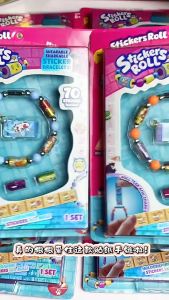 Sticky Rolls Bracelet Wearable Shareable Sticker Bracelet 160pcs DIY Mini Stickers Gift for Girls