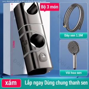 Giá Đỡ Vòi Sen Cho Cây Sen Tắm Kẹp Thanh Trượt Không Cần Tháo Ráp Nút Bấm Điều Chỉnh Độ Cao Xoay 120 Độ Chất Liệu Nhựa ABS Mạ Bền Đẹp Chịu Lực Tốt Chống Trượt Tiện Lợi Đa Năng Phù Hợp Mọi Loại Ống 18-38mm Vòi Xịt Vệ Sinh Phụ Kiện Nhà Tắm Cao Cấp
