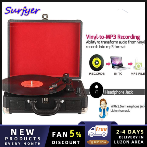 [Delivery within 48 hours] 33 45 78RPM Classic Belt-Driven Turntable Vinyl LP Record Player W/ 2 3W Built-in Speakers RCA Line-out 220~240V
