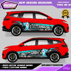 TRS 01 - STIKER DECAL MOBIL TERIOS MOBILIO PAJERO SIGRA CALYA ERTIGA VELOZ HRV GRATIS CUSTOM NAMA